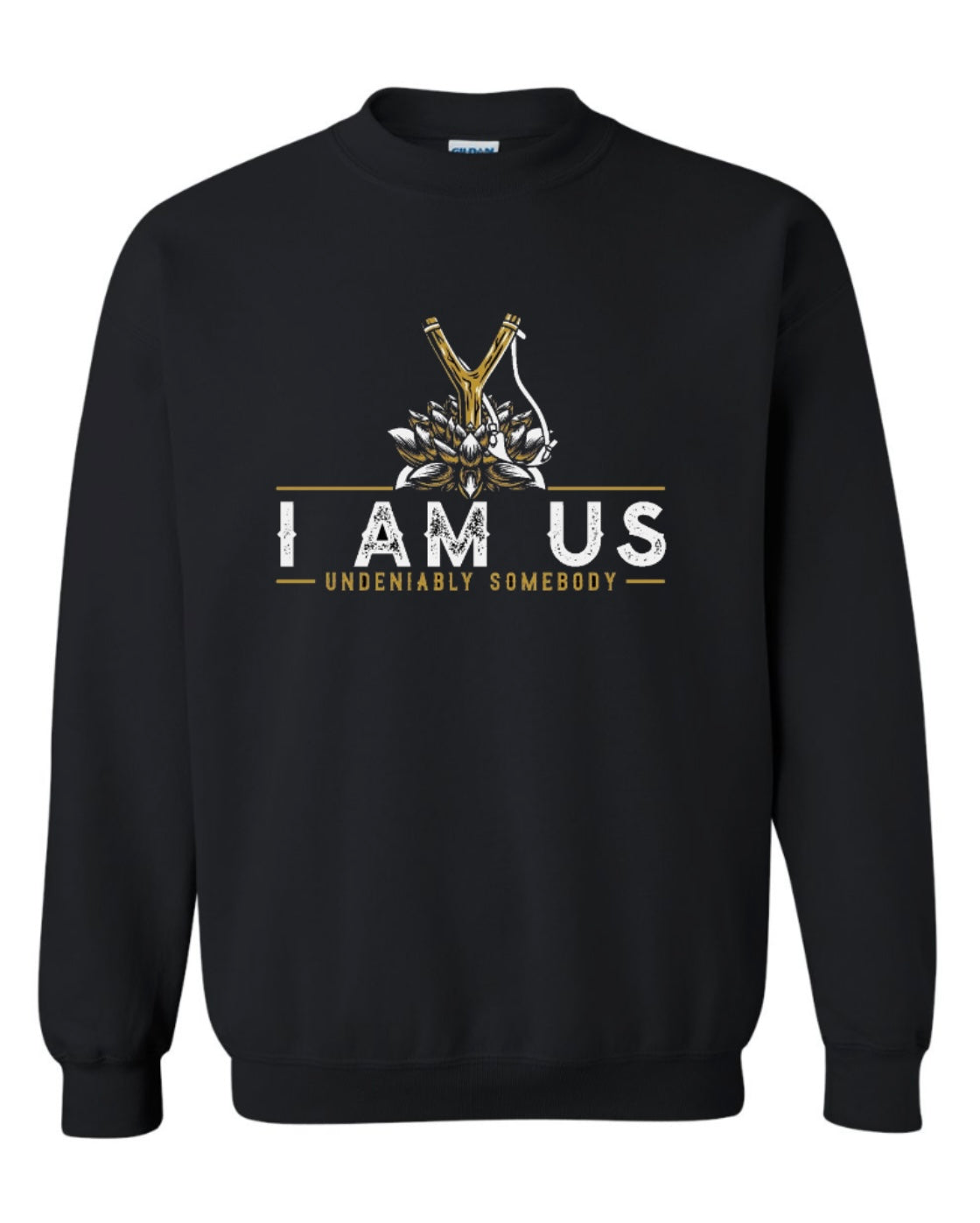 I AM US Black Crewneck Sweatshirt